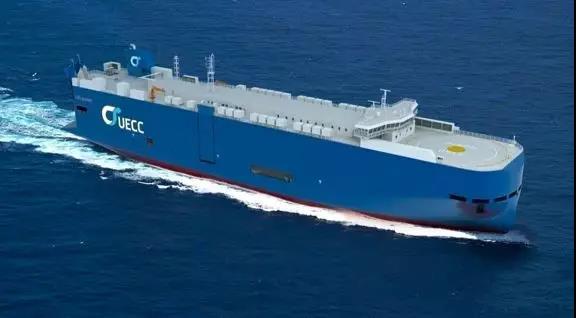 世界首艘LNG双燃料+电池混合动力汽车运输船